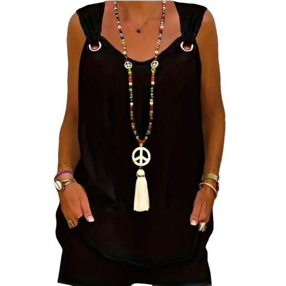 Tank Top & Shorts 2 Piece Set NWT Large Black Shorts w/Pockets $65 Retail - Picture 1 of 3